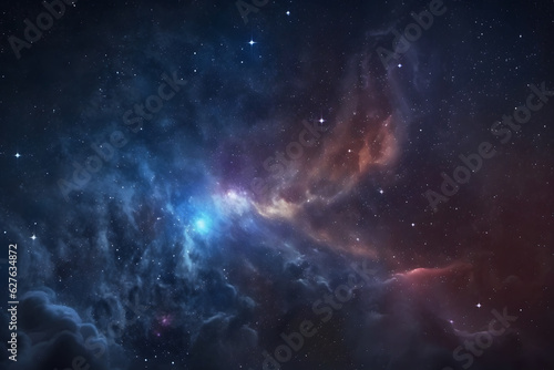 Night sky - Universe filled with stars, nebula and galaxy © VirtualCreatures