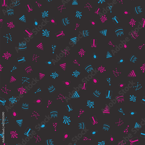 Wallpaper Mural Happy birthday freehand drawings saeamless pattern background. Torontodigital.ca