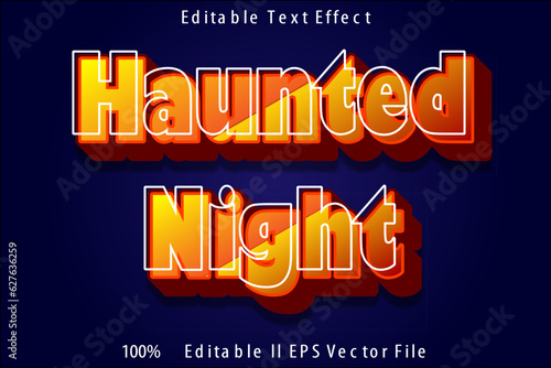 Haunted Night Editable Text Effect