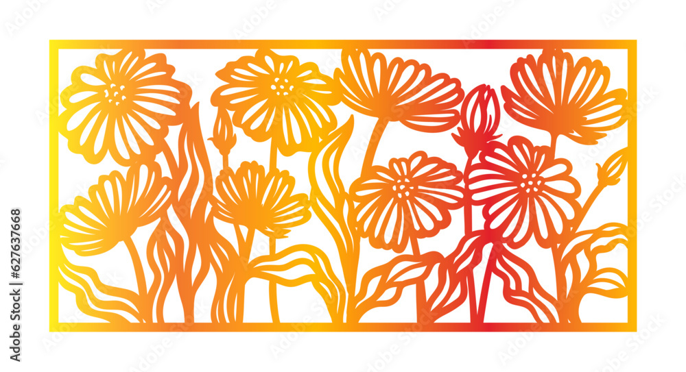 vector background frame with flowers