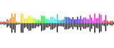 sound wave Effect. gradient music. rainbow wave.
 rainbow sound wave Effect.
