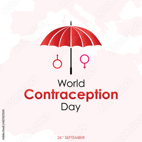 World Contraception Day for sex education web banner or social media