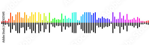 sound wave Effect. gradient music. rainbow wave.  rainbow sound wave Effect. 