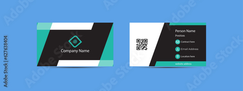 Eye catching business card, rectangle shapes and latest style.