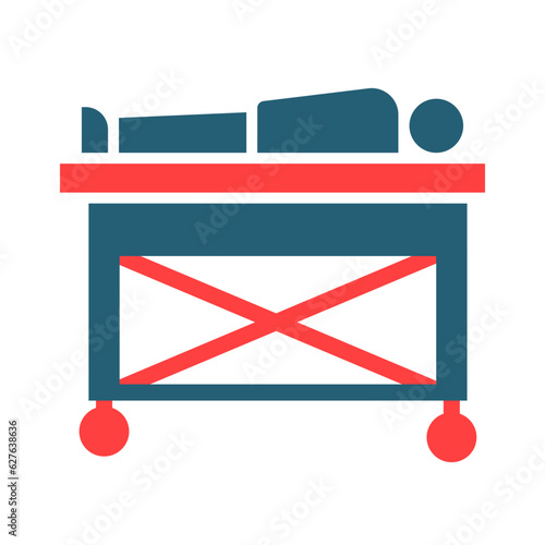 Dead body Glyph Two Color Icon Design