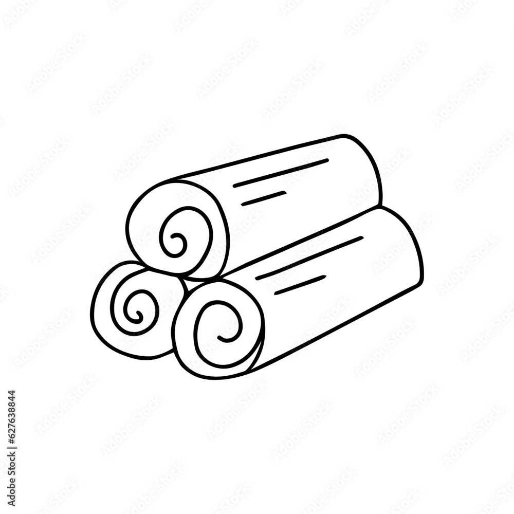 Towel vector illustration. Hand drawn, doodle Towel vector illustration. Hand drawn, doodle