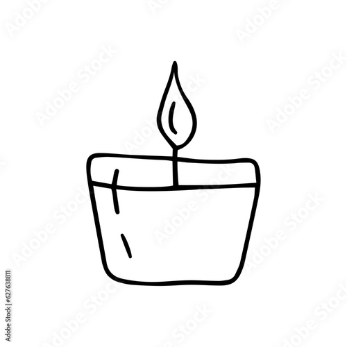Vector illustration of aroma candle.