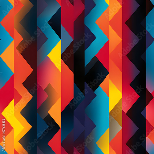 Seamless Tech Fusion  Abstract rainbow colors and Black elements - Seamless Print  Perfect for Various Designs. - High-tech visuals  Versatile print for multiple uses  Futuristic pattern. Colorful.