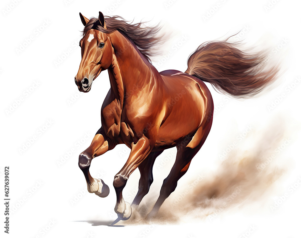 Brown horse running on transparent background (PNG) Brown horse running on transparent background (PNG)