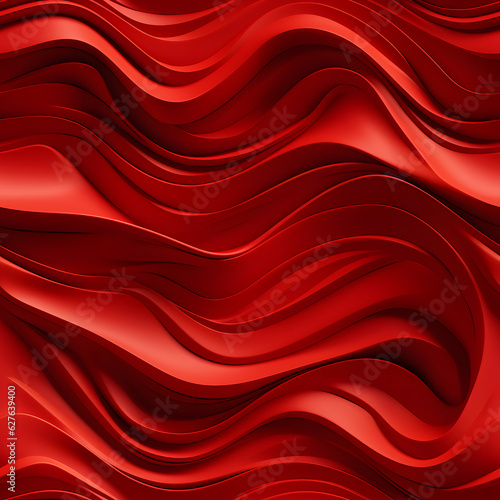 Red colored wavey pattern seamless digital background flat illustration  endless tile. 