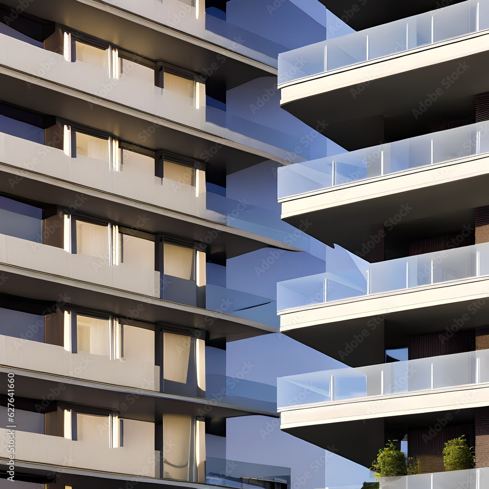 A contemporary residential tower featuring innovative balconies that offer privacy and sunlight optimization4