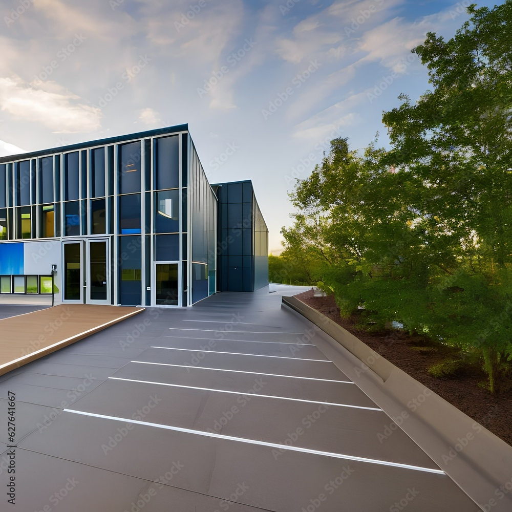Obraz premium An energy-efficient school building that promotes a healthy learning environment for students3