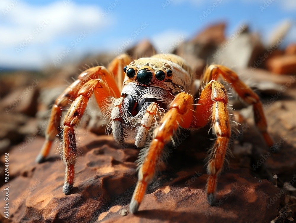 Close-up highly detailed MACRO shot of the spider generative ai Close-up highly detailed MACRO shot of the spider generative ai