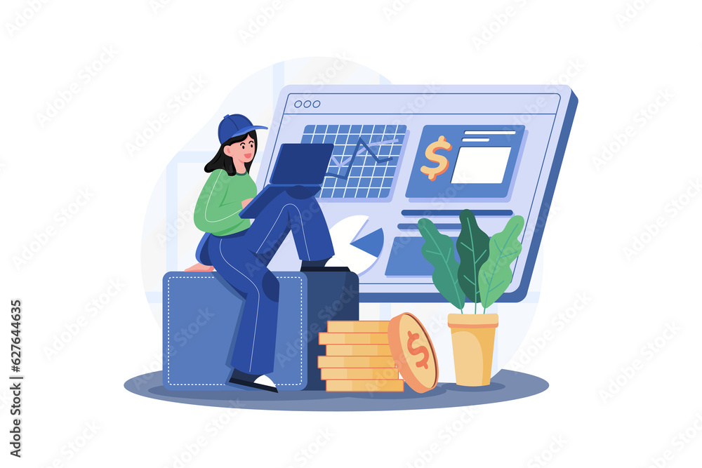 Market Analysis Illustration Concept Market Analysis Illustration Concept