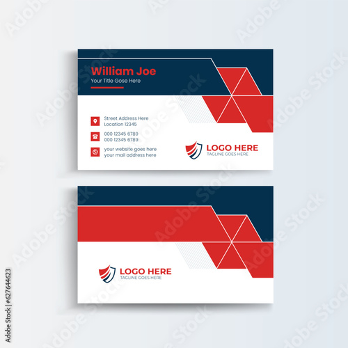 Security Service Business Card Design, Modern simple orange business card template, Security Guard, cctv camera, technology service,