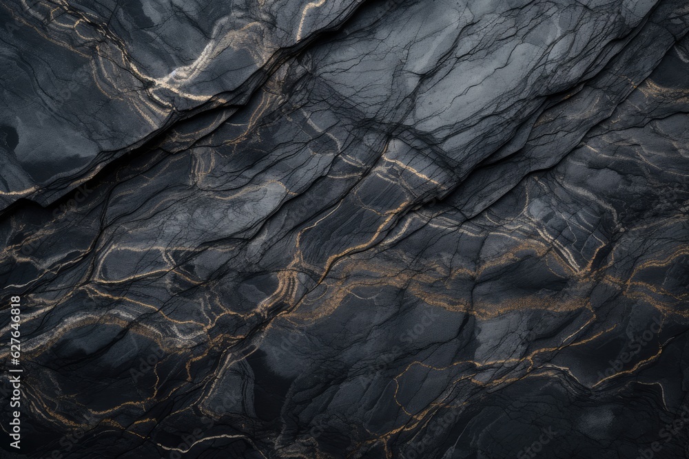 Abstract granite pattern on wet black stone, realistic coal, natural green energy. Generative Ai. Abstract granite pattern on wet black stone, realistic coal, natural green energy. Generative Ai.