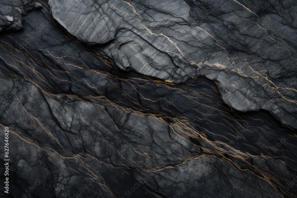 Abstract granite pattern on wet black stone, realistic coal, natural green energy. Generative Ai. Abstract granite pattern on wet black stone, realistic coal, natural green energy. Generative Ai.