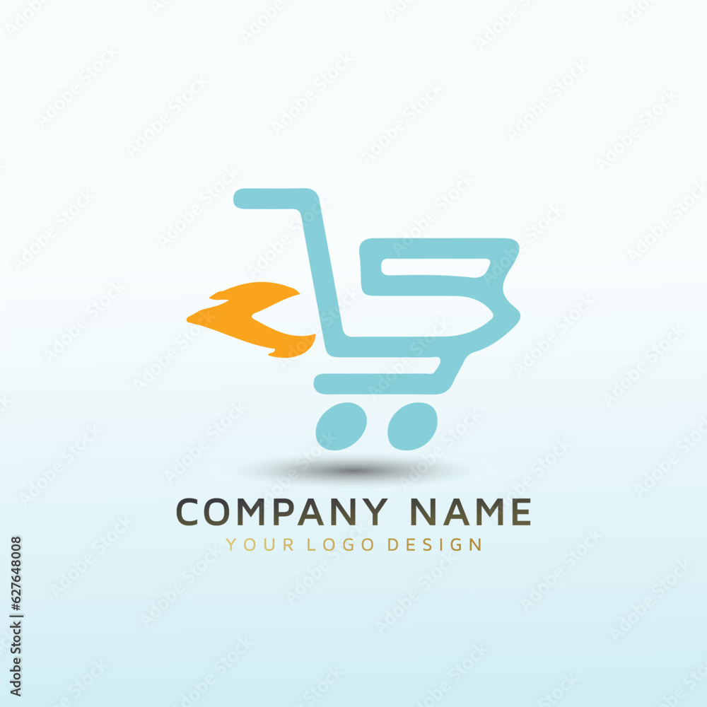 logo for an commerce cart logo for an commerce cart