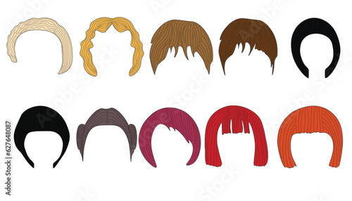Collection of hairstyles. Good colours for hairstyles