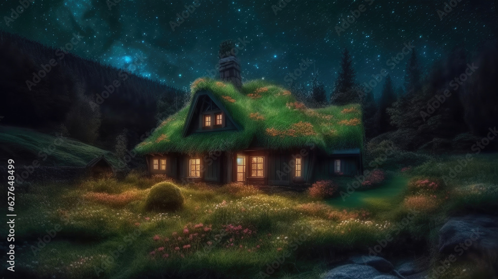 Enchanting Moss House Hidden in the Aurora Borealis Enchanting Moss House Hidden in the Aurora Borealis