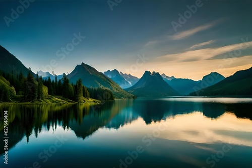 lake in mountains © Denys