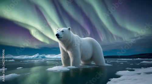 Arctic Majesty: Polar Bears and the Northern Lights