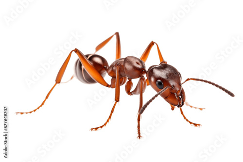 Isolated Ant Walking Transparent Background. Generative AI
