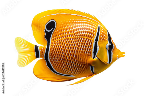 Isolated Butterflyfish Transparent Background. Generative AI © Haider
