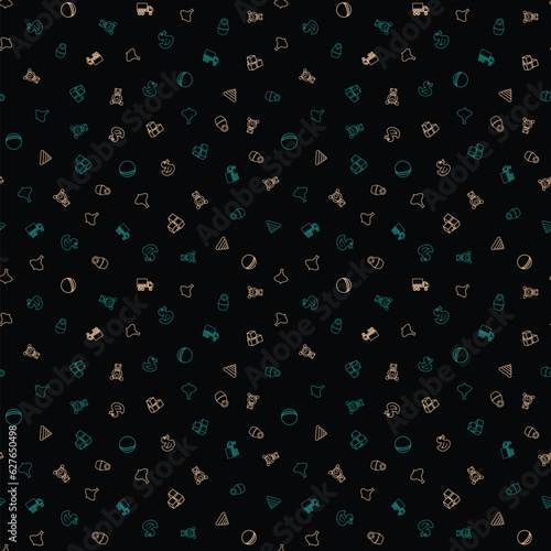Wallpaper Mural Kids toys seamless pattern. Vector illustration background. Torontodigital.ca