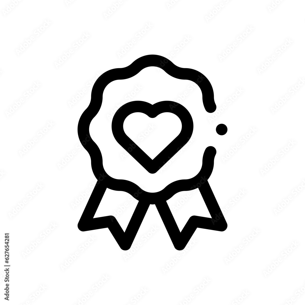 Obraz premium broken heart line icon
