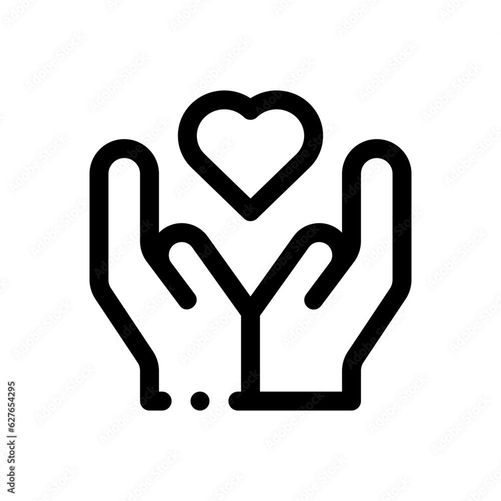 Obraz premium give love line icon