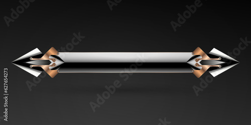 Epic Metal Black and Gold Lower Third Game Title Banner on Black Background