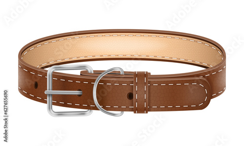 dog leather collar vector illustration