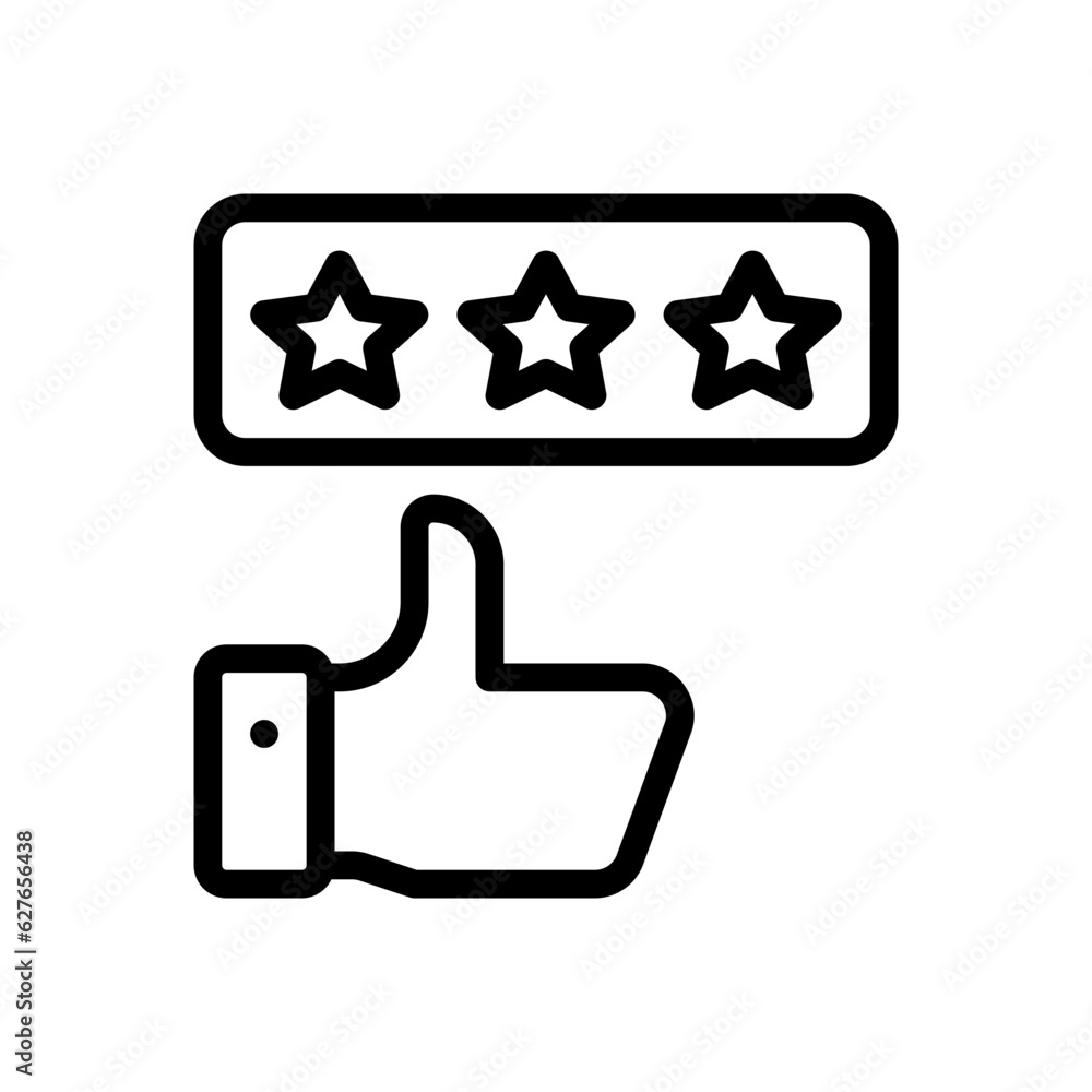 Obraz premium thumb up line icon