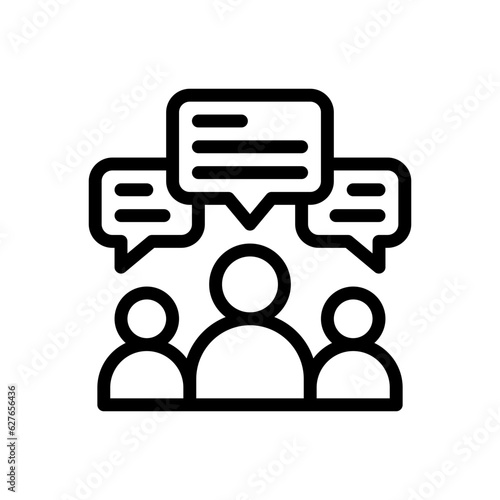 public relations line icon