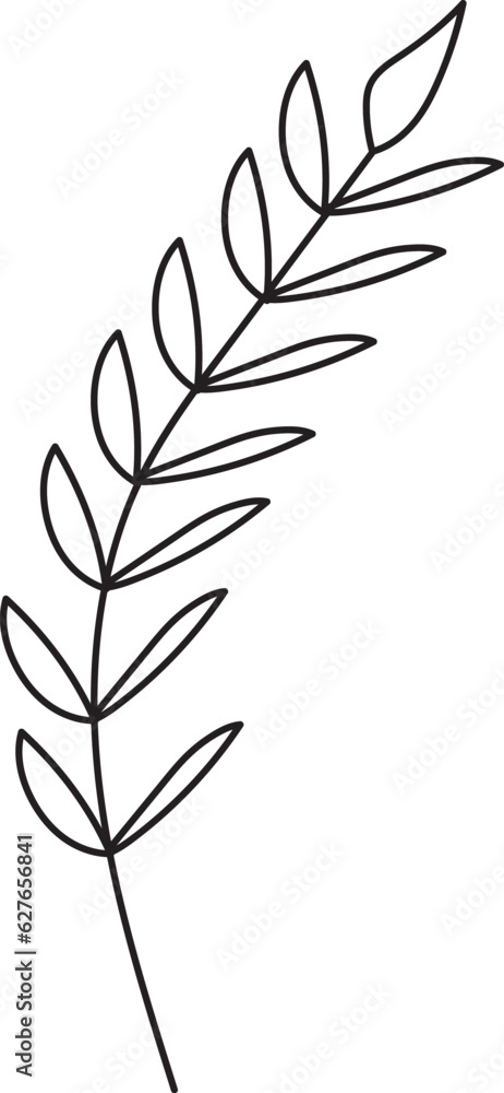 Naklejka premium Botanical Lineart Clipart Wildflowers Clipart Floral Line Art Pencil Drawing Herbs Illustrations Minimalist Bouquets Wreath Leaves Flowers 