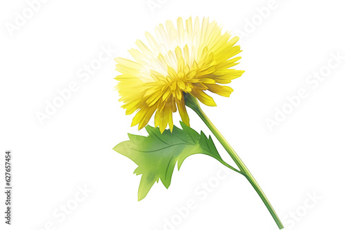 A dandelion. isolated object, transparent background photo