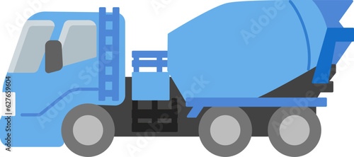 働く車・ミキサー車.