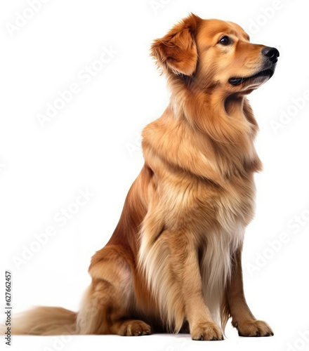 Corgi dog on white background