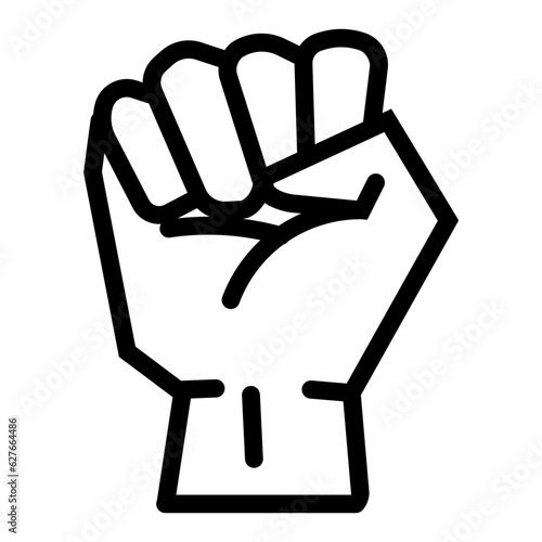 Raised fist symbol