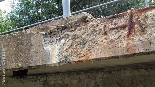 Wallpaper Mural Rusty structural steel and flaking concrete parts on a bridge Torontodigital.ca