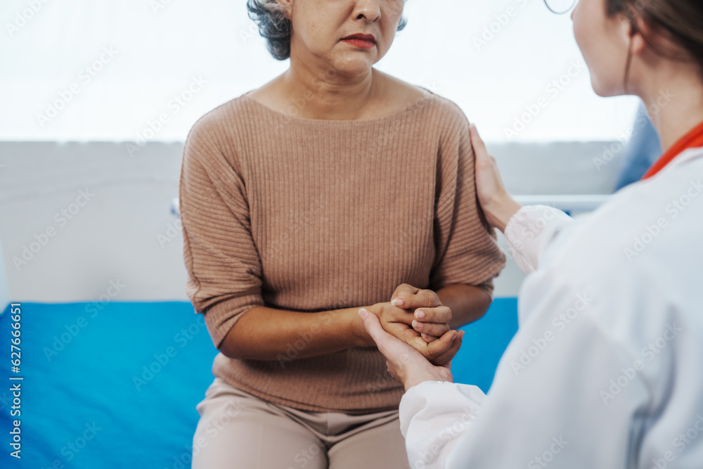 Female doctor examined patient health peace of mind. Basic procedure