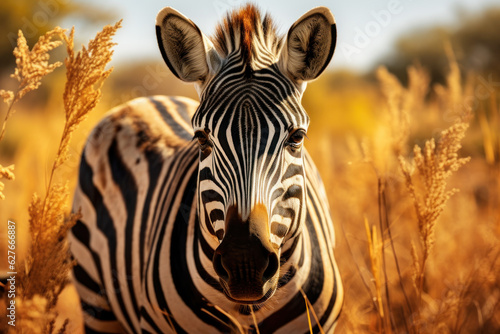 Zebra  Wildlife Photography  Generative AI