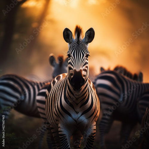 Zebra  Wildlife Photography  Generative AI