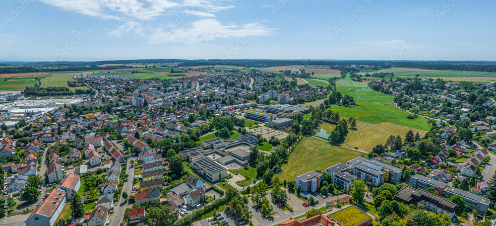 Bad Saulgau in Baden-Württemberg im Luftbild, Blick in die südlichen Stadtbezirke