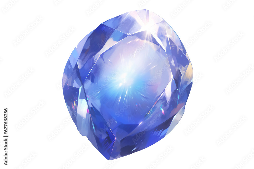 A gemstone. isolated object, transparent background A gemstone. isolated object, transparent background