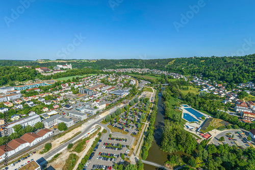 Die oberbayerische Stadt Eichstätt im Altmühltal im Luftbild photo