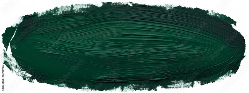 Art painting banner illustration - Dark green oil or acrylic color paint brushstroke in the shape of a ellipse, isolated on white background (Generative Ai) Art painting banner illustration - Dark green oil or acrylic color paint brushstroke in the shape of a ellipse, isolated on white background (Generative Ai)