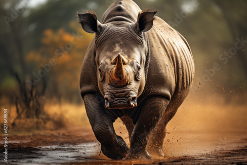 Rhino, Wildlife Photography, Generative AI