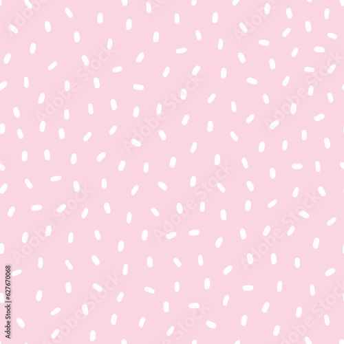 Pink seamless pattern with white sprinkles